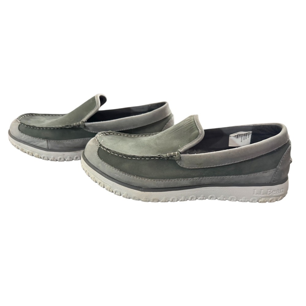 LL Bean Men's 9M Sedona Sage Suede All Week Mocs Shearling Lined Slippers Shoe